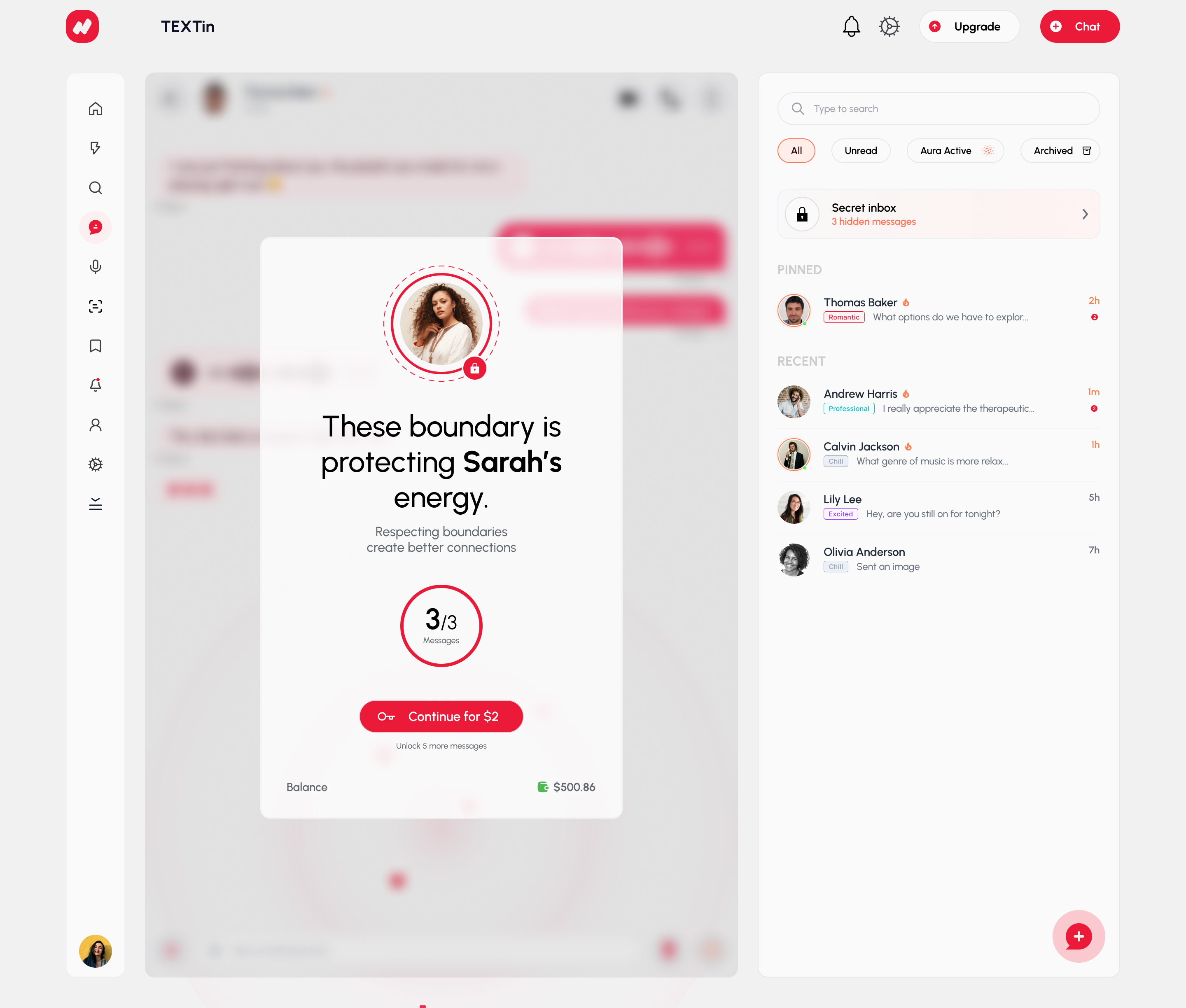 TEXTin — Chat A